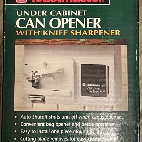New TOASTMASTER Under Cabinet Electric Can Opener + Knife Sharpener 2209 NOS VTG - Picture 2 of 6